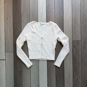 Abercrombie & Fitch Ribbed Short Cardigan Button Down